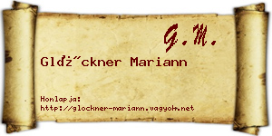 Glöckner Mariann névjegykártya