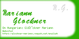 mariann glockner business card